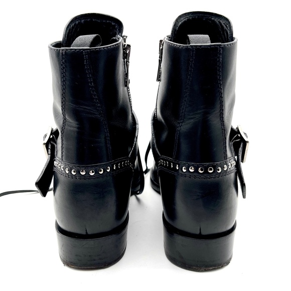 Prada Studded Leather Biker Combat Boots. FINAL REDUCTION! - Picture 5 of 9